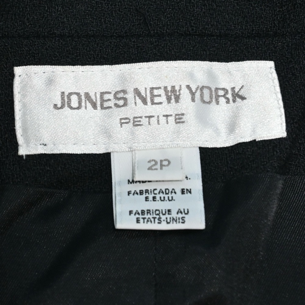 Jones New York Petite Wool Blend Peacoat 2P Classic Tailored Minimalist Coat - Picture 6 of 11
